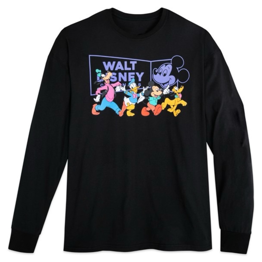 Disney Mickey Mouse and Friends Cartoon Pals Long Sleeve TShirt for Adults